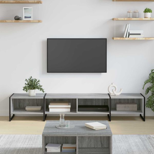 vidaXL TV-Schränk Graues Sonoma 170,5 x 36 x 30,5 cm Holzwerkstoff 886519