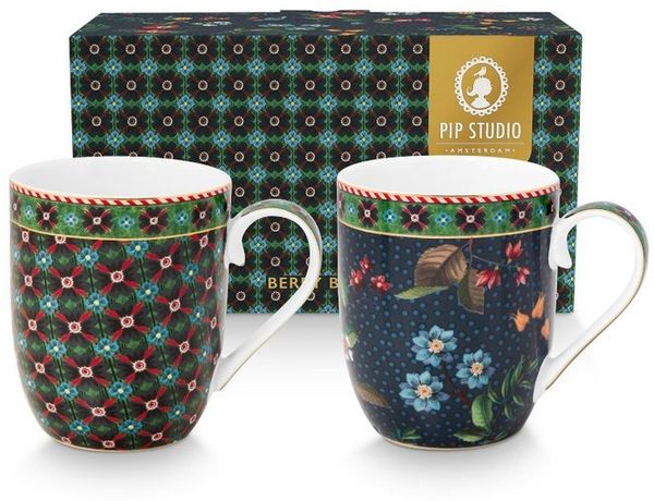 PiP Studio Tasse Berry Blues Tasse 145ml Set2, Porzellan