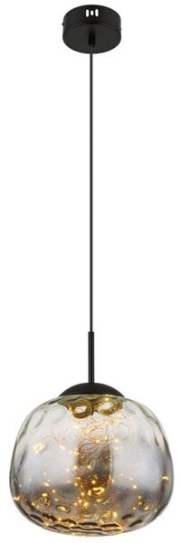 GLOBO LIGHTING Hängeleuchte, LED-Leuchtmittel fest verbaut, Warmweiß, Pendelleuchte Deckenlampe Hängelampe Esszimmerlampe LED Rauchfarbe D