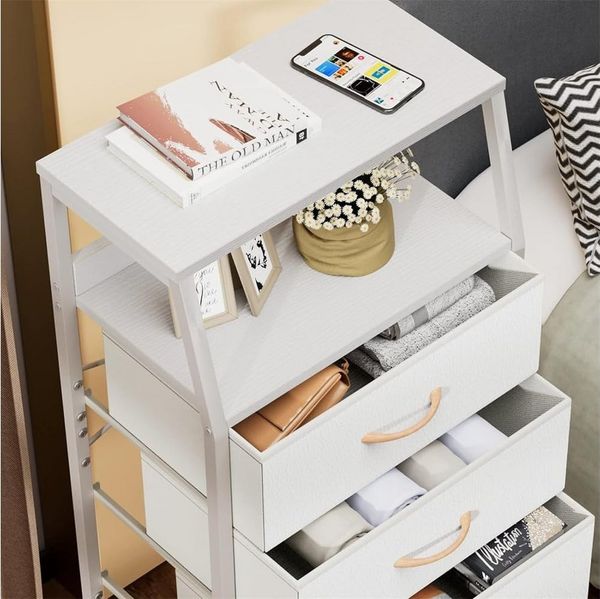 GarveeMore Kommode Kommode Mit 4 Schubladen Nachttisch Beistelltisch Nachtschrank