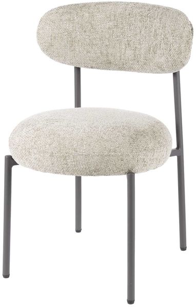 Esszimmerstuhl 2er-Set Velcira, weicher Webstoff, modern skandinavisch, sandfarben, gepolstert
