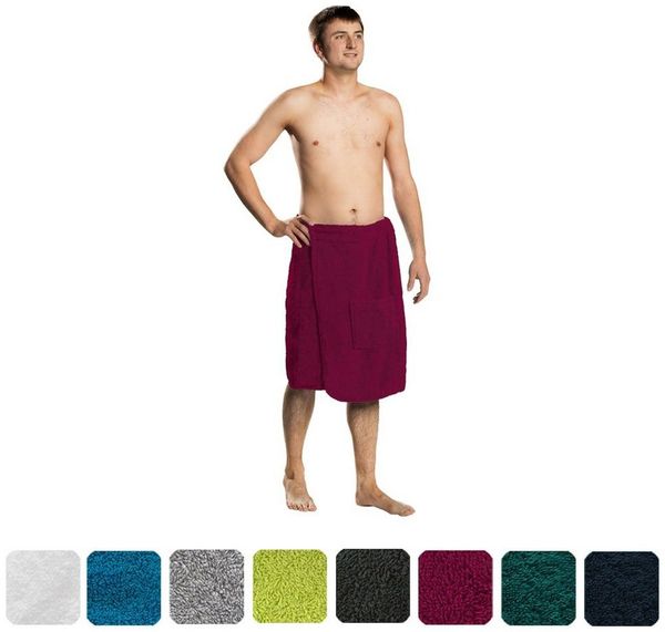 Lanudo Saunatuch Lanudo® Herren Saunakilt Pure Line, 100% Baumwolle, 400g/m, antibakter