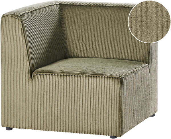 Eckmodul LEMVIG Cord Grün linksseitig