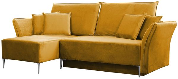 Ecksofa Mokoli (Farbe: Tiffany 08, Füße: Silber)