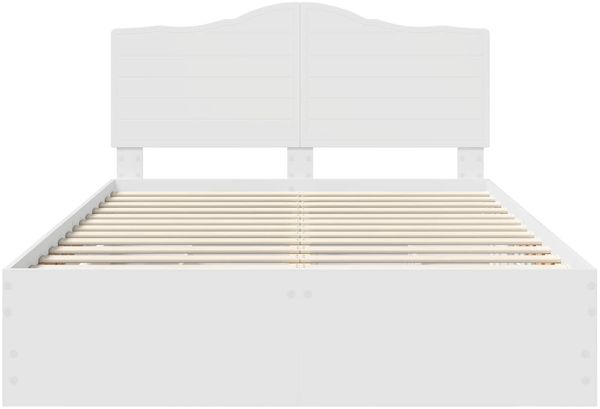 vidaXL Bettrahmen mit Schubladen Weiß 140 x 190 cm Ingenieurs Holz 3413415 Bild 8