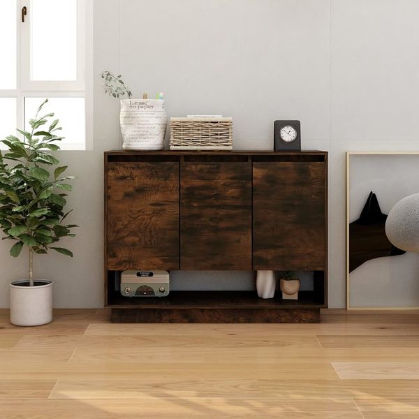 vidaXL Sideboard Räuchereiche 97x31x75 cm Holzwerkstoff 812987