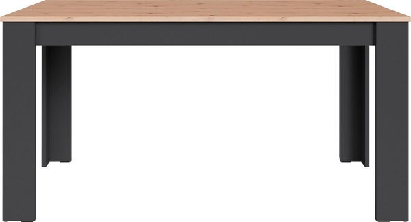 byLIVING Esstisch NORI/Moderner Küchentisch in Eiche-Optik/Untergestell Melamin anthrazit/Großer Tisch / 160x90, H 75 cm