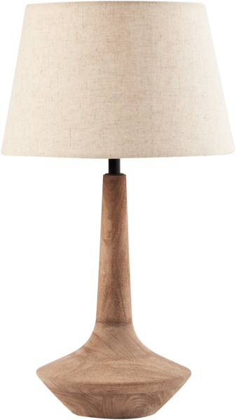 Tischlampe GODAWARI Mangoholz Dunkelbraun