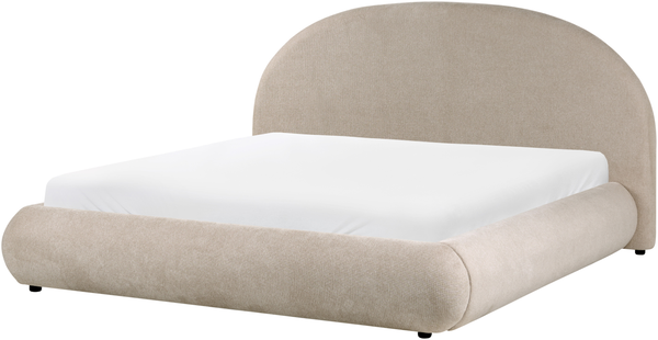 Bett mit Stauraum GRASSE Stoff Taupe 180 x 200 cm