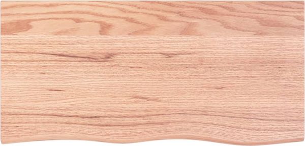 vidaXL Wandregal Hellbraun 100x50x(2-6) cm Massivholz Eiche Behandelt 363688 Bild 4