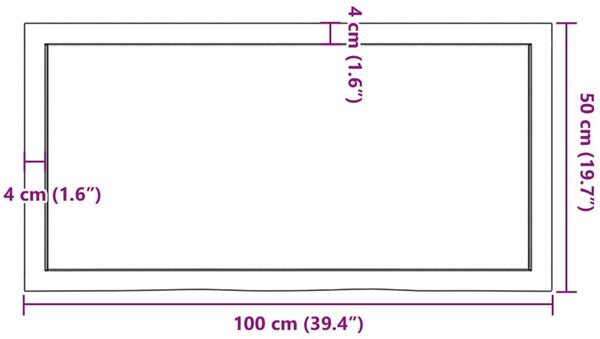 vidaXL Wandregal Hellbraun 100x50x(2-6) cm Massivholz Eiche Behandelt 363688 Bild 10