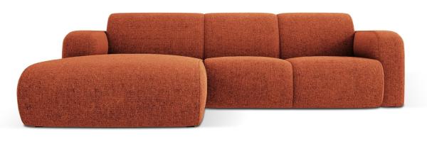 Micadoni Ecksofa Molino 4-Sitzer Links Chenille Terrakotta