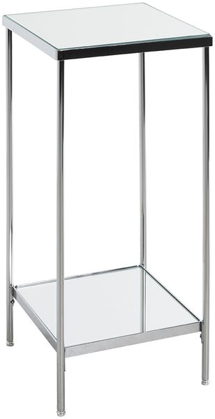 Blumentisch >52288< in chrom, Metall, Spiegel 5 mm - 28x66x28cm (BxHxT)