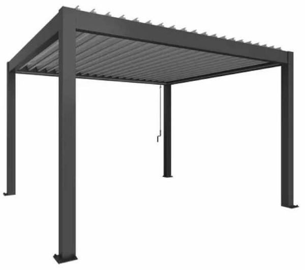 Biohort Pergola 4 x 3,5 m dunkelgrau-metallic silber-metallic