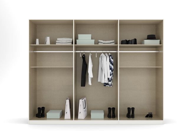 rauch Kleiderschrank, Drehtürenschrank TICAO, 10-türig, 2 Schubkästen, inkl. Türdämpferset, Alpinweiß, 271 x 210 x 54 cm Bild 5