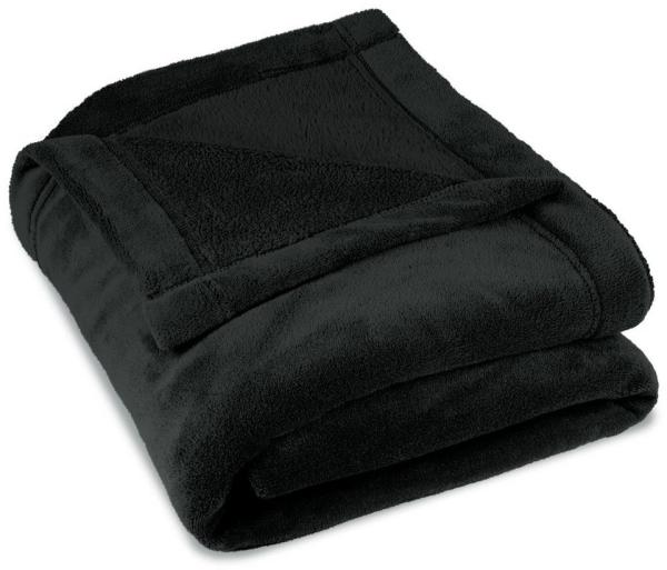 CelinaTex Flauschige Kuscheldecke 150x200 cm schwarz Decke Sofa warm Wohndecke weich Mikrofaser Fleece Oeko-TEX Montreal