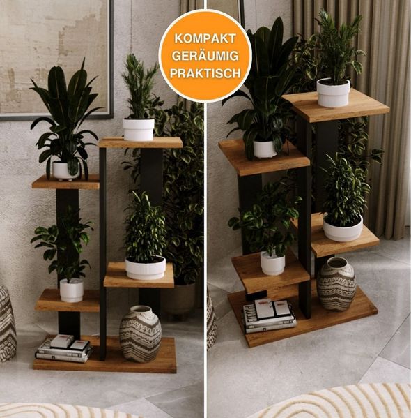 Raumhirsch Furniture Blumenständer für Innen, Pflanzkübel aus Holzwerkstoff ohne Einsatz