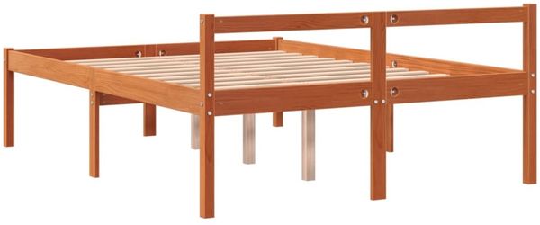 vidaXL Seniorenbett Wachsbraun 140x190 cm Massivholz Kiefer 844154 Bild 6