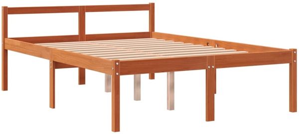 vidaXL Seniorenbett Wachsbraun 140x190 cm Massivholz Kiefer 844154 Bild 3