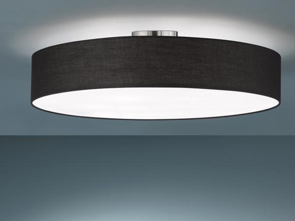 TRIO Leuchten LED Deckenleuchte, LED wechselbar, Warmweiß, Groß-e Lampe über-n Esstisch Designerlampen Treppenhaus Schwarz, Ø65cm