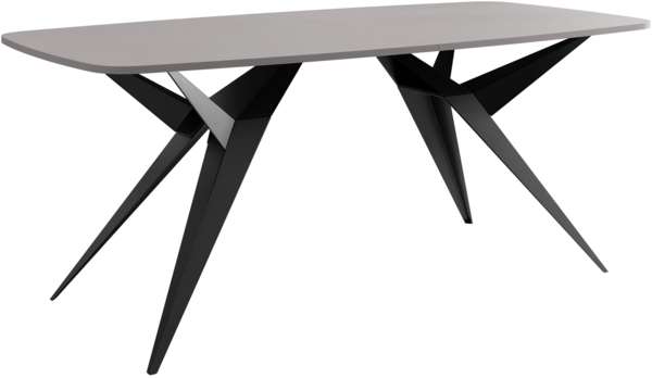 Esstisch Arbadt (Farbe: Schwarz / Hellgrau)