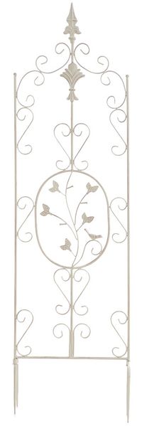 Rankgitter FALK - 35x1x122cm, Metall, Antik-Creme | Rankhilfe Kletterpflanzen Gartendekoration