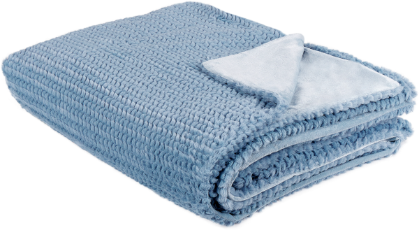 Kuscheldecke BJAS Stoff 150 x 200 cm Blau Kein Muster