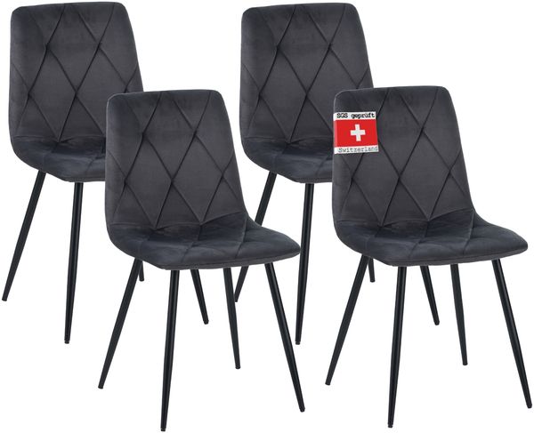 Albatros Esszimmerstuhl Dora mit Stoff Bezug stilvolles Vintage Design, belastbar mit 110Kg, Polsterstuhl - Moderner Küchenstuhl, Stuhl Esszimmer