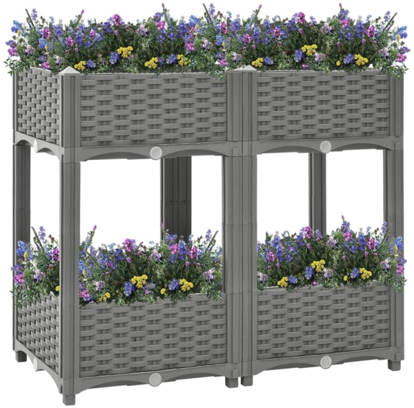 vidaXL Hochbeet 80x40x71 cm Polypropylen 153298