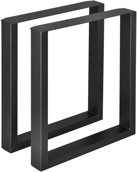Esstischgestell Makers 2er-Set 60x72 cm Stahl Schwarz [en. casa] Bild 2