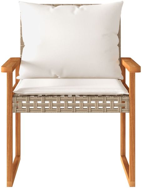 vidaXL 4-tlg. Garten-Lounge-Set mit Kissen Beige Poly Rattan 365859 Bild 6