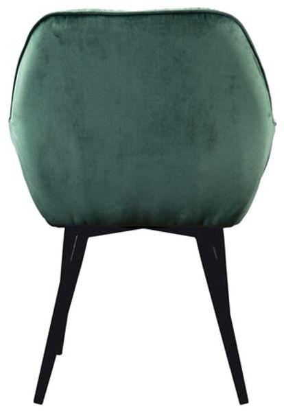 Chessy - Esszimmerstuhl mit Armlehne , gepolsterter Sitz und Rücken, komfortable Chesterfield Polsterung, Samtstuhl , Metallfuss in anthrazit matt Bild 9