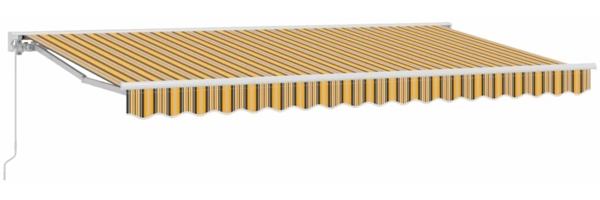 vidaXL Einziehbare Markise Bunt gestreift 400x200 cm Stoff 3329847 Bild 1