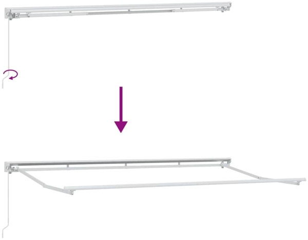 vidaXL Einziehbare Markise Bunt gestreift 400x200 cm Stoff 3329847 Bild 8