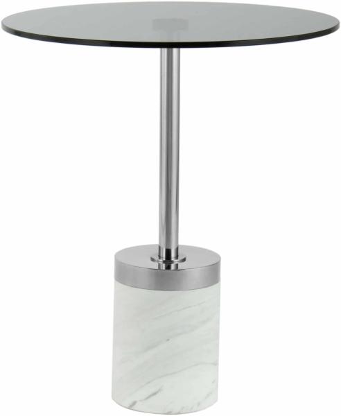 Beistelltisch Lana 125 Silber / Weiß