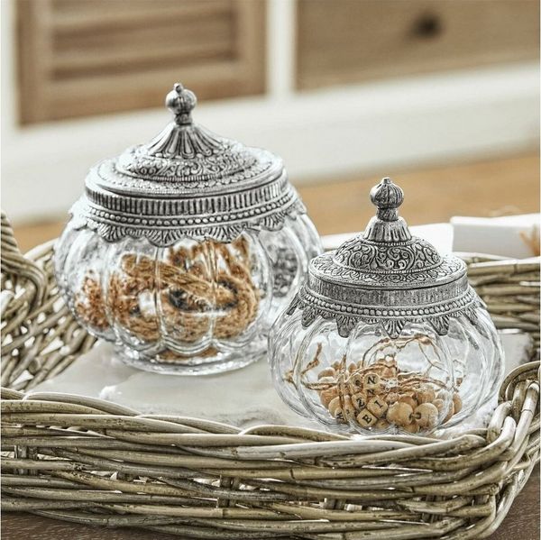 Mirabeau Dose Glasdosen 2er Set Madelon klar/silber