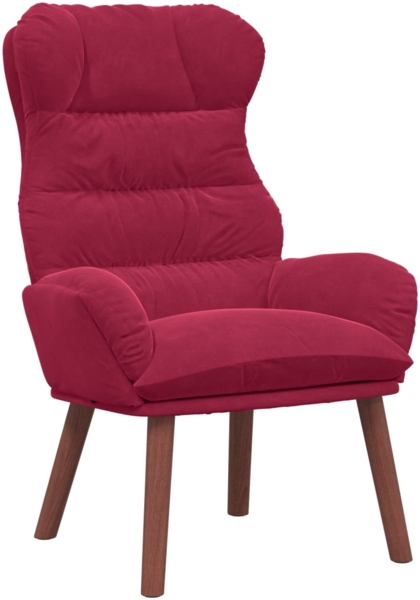 vidaXL Sessel Weinrot 69 x 74 x 93 cm Samt 42001892