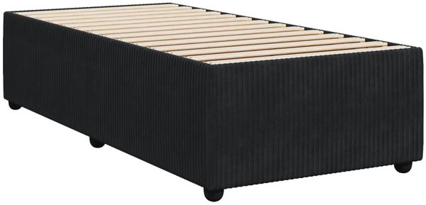vidaXL Boxspringbett mit Matratze Schwarz 90x200 cm Samt 3287640 Bild 6