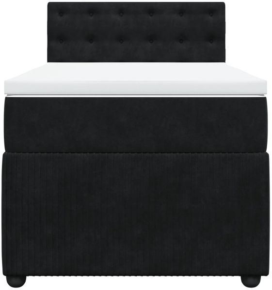 vidaXL Boxspringbett mit Matratze Schwarz 90x200 cm Samt 3287640 Bild 4