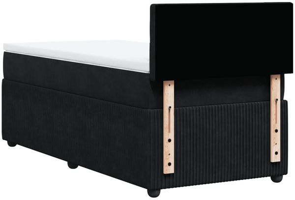 vidaXL Boxspringbett mit Matratze Schwarz 90x200 cm Samt 3287640 Bild 10