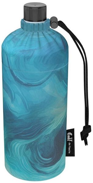 Emil Trinkflasche Design Wasser Glasflasche, isolierte Glasflasche, Bruchsicher, BPA-Frei, Auslaufsicher, 600ml