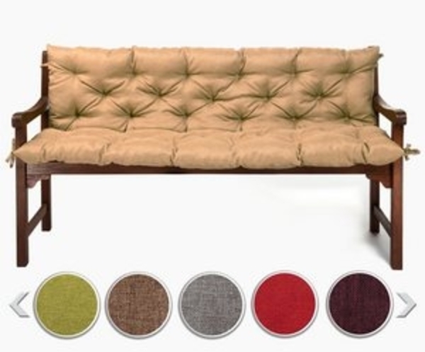 sunnypillow Bankauflage Bankauflage Stuhlkissen viele Farben und Größen zur Auswahl, 140x50x50cm sandfarben Bild 6