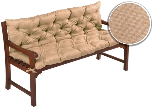 sunnypillow Bankauflage Bankauflage Stuhlkissen viele Farben und Größen zur Auswahl, 140x50x50cm sandfarben Bild 2