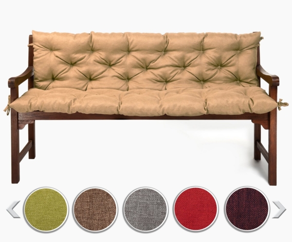 sunnypillow Bankauflage Bankauflage Stuhlkissen viele Farben und Größen zur Auswahl, 140x50x50cm sandfarben Bild 5