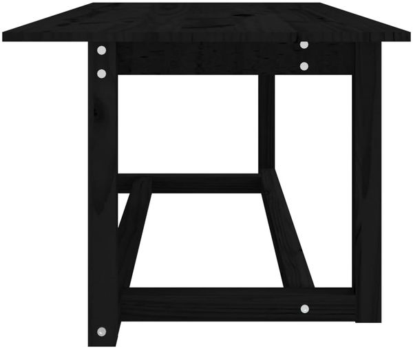 Couchtisch Schwarz 110 x 55 x 45 cm Massivholz Kiefer [822171] Bild 4
