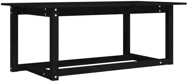 Couchtisch Schwarz 110 x 55 x 45 cm Massivholz Kiefer [822171] Bild 2