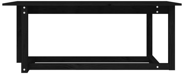 Couchtisch Schwarz 110 x 55 x 45 cm Massivholz Kiefer [822171] Bild 3