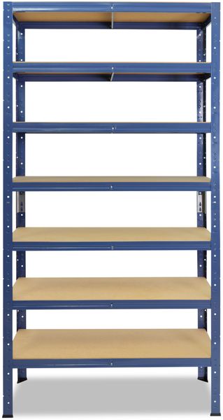 shelfplaza HOME 230x23x40 cm Schwerlastregal in blau mit 7 Böden und 125 kg Traglast pro Boden Bild 5