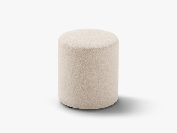 Micadoni Pouf Dia 40cm Boucle Baloo Beige