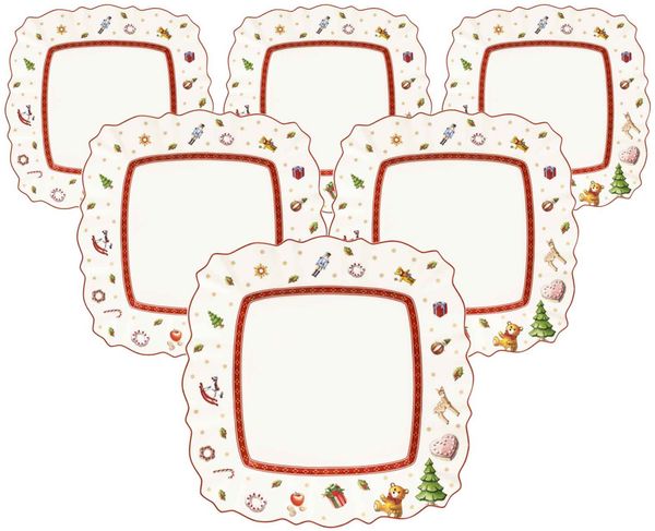 Villeroy & Boch Toy's Delight Frühstücksteller 22 x 22 cm 6er Set